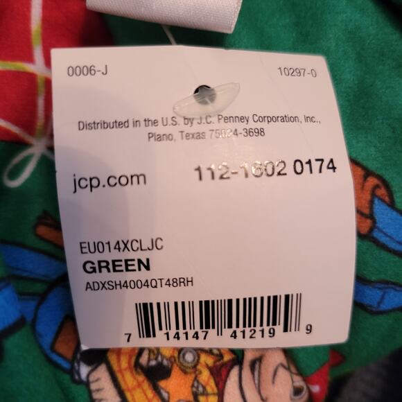 Disney Pixar Toy Story 4 Holiday Pajama Set Green Size XL Buzz Woody Jessie NWT - Picture 10 of 12